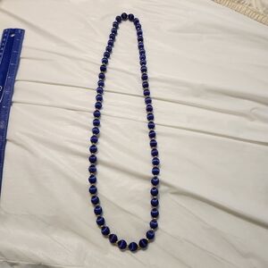 Elegant Blue Beaded Necklace